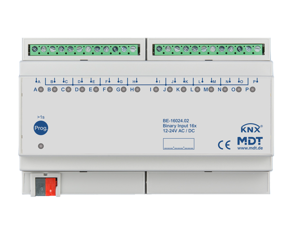 KNX Binary Input 16-channel, 8 SU MDRC, Inputs 24 V AC/DC KNX Binary Input 16-channel, 8 SU MDRC, Inputs 24 V AC/DC